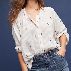 Anthropologie Tops - Akemi + Kin Adela Ebroidered Shirt Anthropologie Tops - Akemi + Kin Adela Ebroidered Shirt